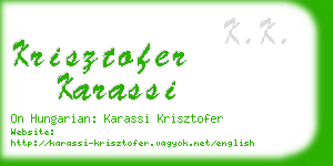 krisztofer karassi business card